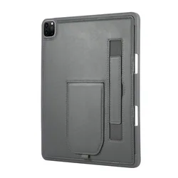 Durable Shockproof Tablet Case with Kickstand & Wrist Strap for Air 13 M2 M3 M4 (Gray)