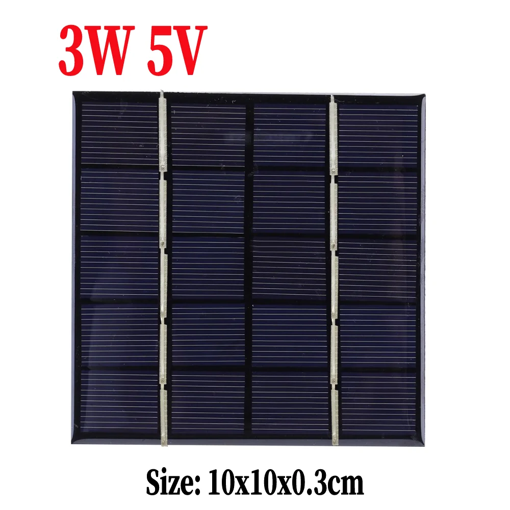 ตัวเลือกสินค้า โซลาร์เซลล์ DIY ชาร์จมือถือ 5V 3W/2W/1.5W