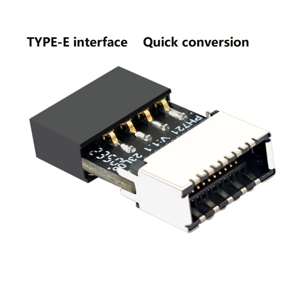 마더보드 USB2.0 9핀 - TYPE-E 암 어댑터 섀시 TYPE-C 소켓 9핀 USB 2.0 확장 카드 XY