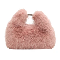 Shoulder Bag Women Soft Fluffy Crossbody Bag Faux Fur Luxury Handbag Winter Women's Bag 2024 Ladies Clutch Purse for Women