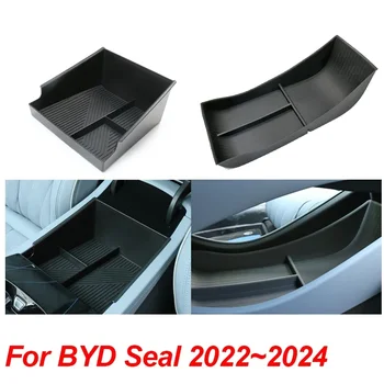 Scatola portaoggetti per auto per BYD Seal Atto 4 EV 2022 ~ 2024 2023 Supporto per articoli vari Imballaggio Vassoio portaoggetti per controllo bracciolo centrale Accessori