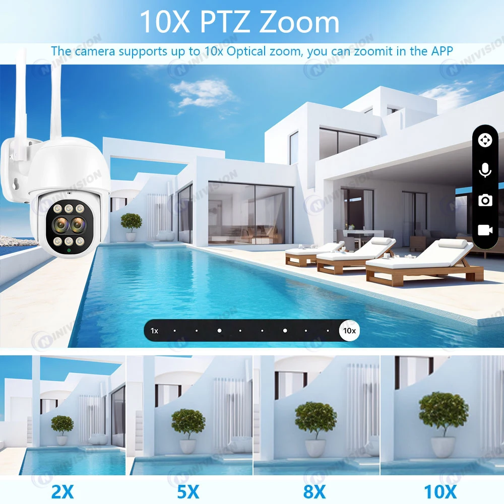 16CH WiFi NVR 키트 보안 시스템 8MP 4K 듀얼 렌즈 WiFi PTZ 카메라 야외 방수 컬러 야간 투시경 비디오 감시 세트