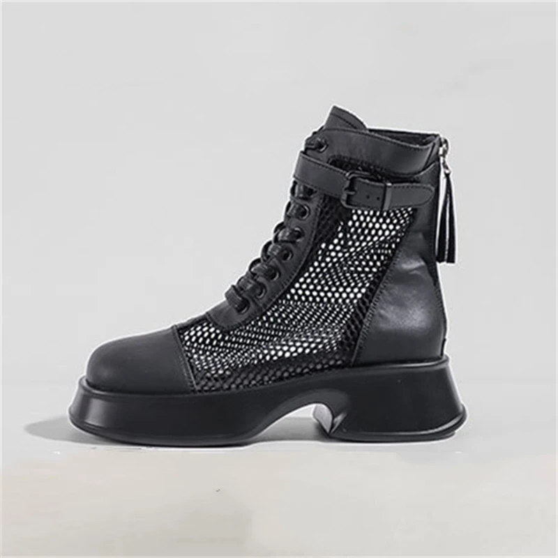 

Hollowed-Out Botas Femininas Shoes For Women Short Martin Botas Mujer Women's Boots Zapato De Tacón Chaussure Femme Botines