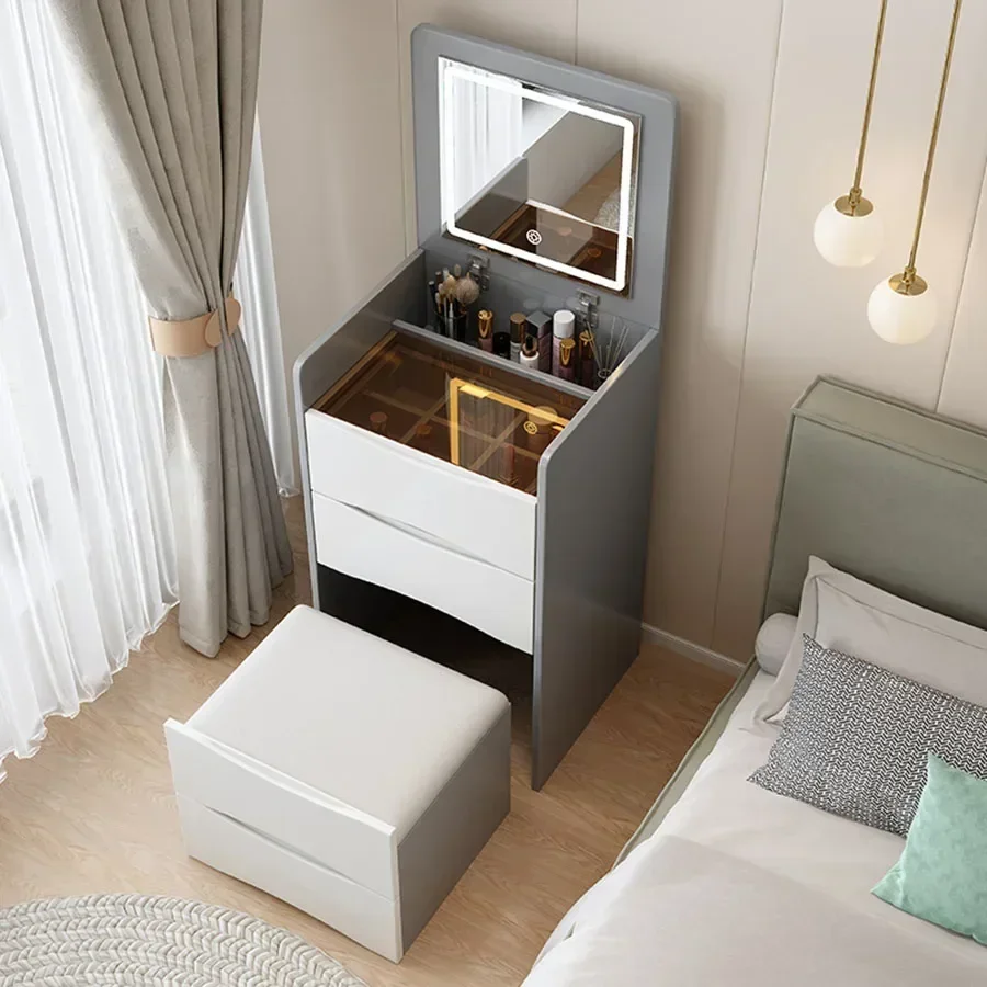

Flip Cover Modern Dressers Storage Cabinet Integrated Dressers Bedside Simplicity Tocador Maquillaje Bedroom Furniture CTG-101