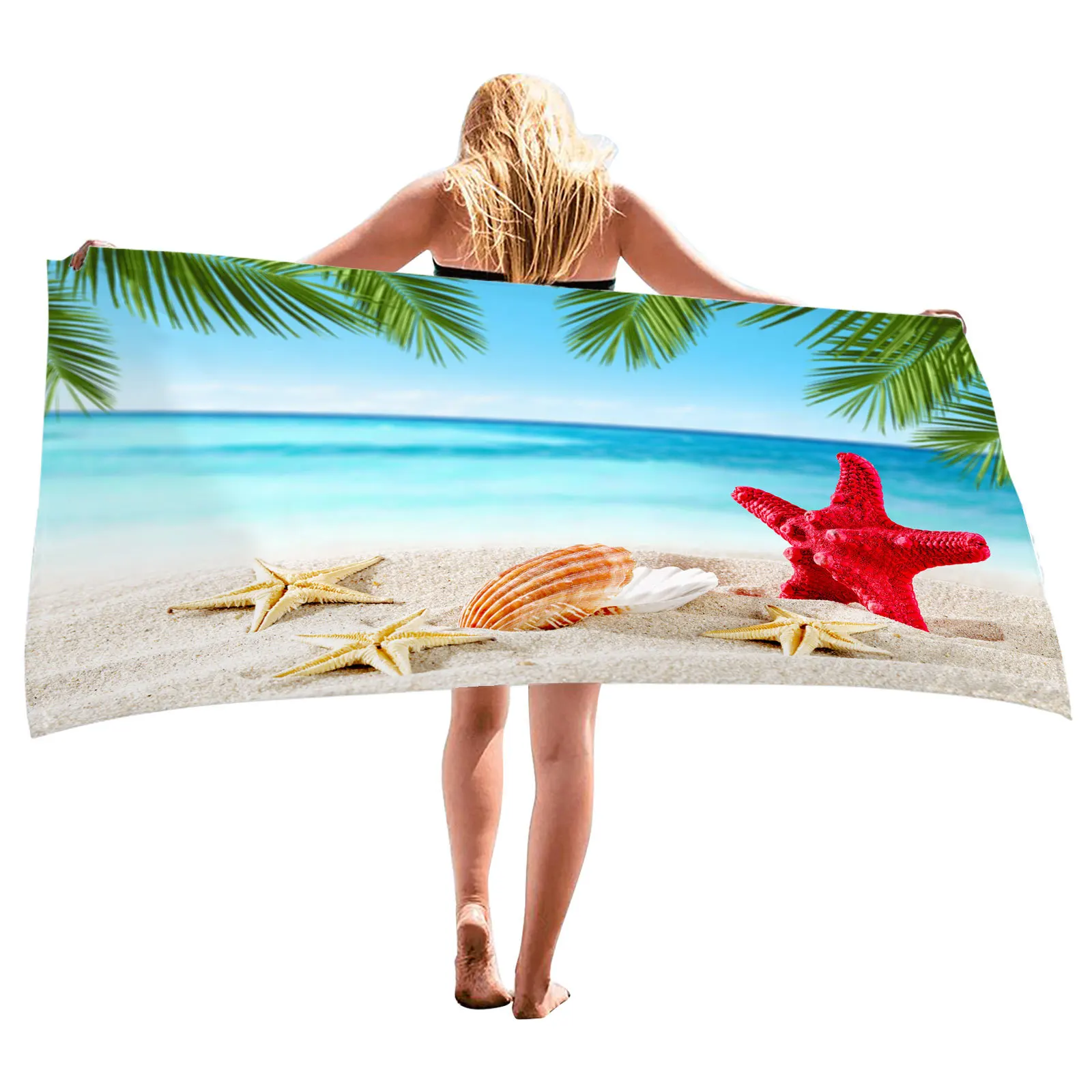 

Castle Pint Shell Coral Tropical Beach Towel Thin Sand Free Towels Microfiber Bath Towel With High Quality Essentials Gifts