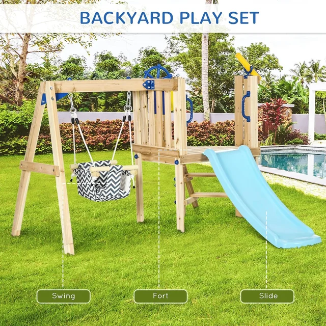 3-in-1 Wooden Toddler Playset 3