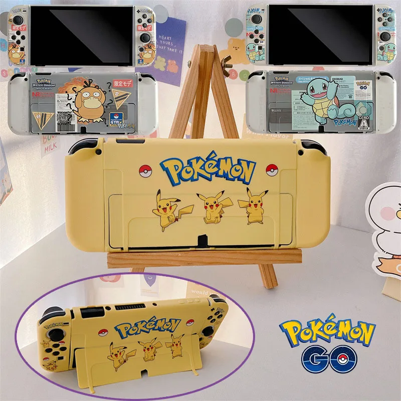 Pokemon Pikachu Guscio Protettivo Per Nintendo Switch Oled Ns Accessori Di Gioco Joy-Con Controller Back Housing Shell Cover Gifts