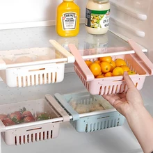 

Kitchen Organizer Supplies Refrigerator Vegetable Storage Rack Fridge Freezer Shelf Holder Adjustable Drawer Home Accessories