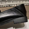 2024 Spring Woman Square Toe Platform Thick Sole Cute Flats Metal Square Buckle Female Flats Retro Style Versatile Loafer Shoes 5