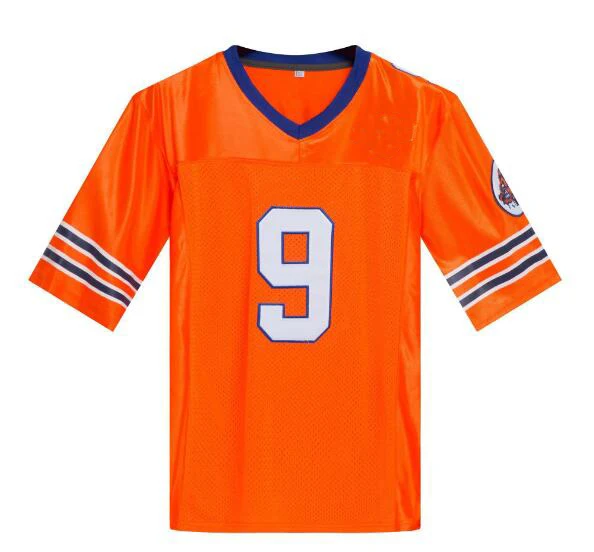 Movie Boucher Jersey 9# 50th Anniversary Bowl Football Jersey S-3XL Orange White Color