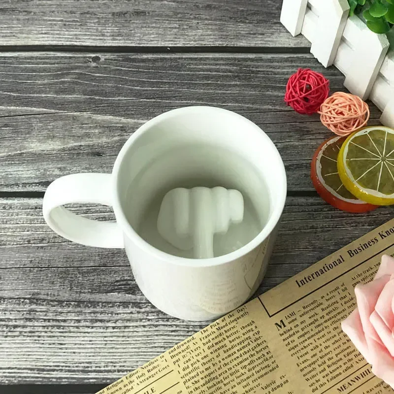 Ceramic Middle Finger Mug – Humorous Office & Home Decor Gift