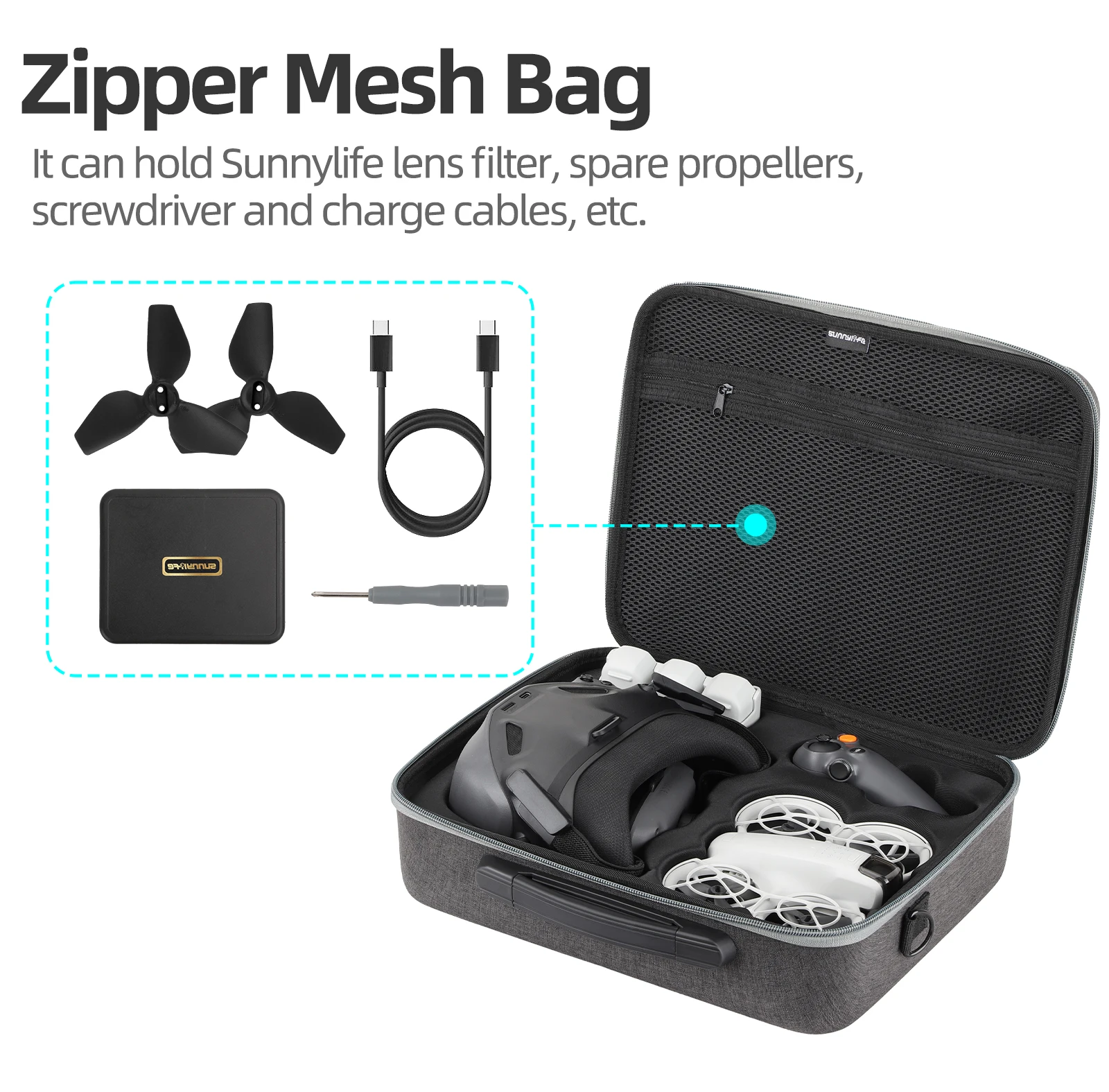 DJI NEO Goggles N3/Motion 3 Storage Bag Carrying Case Shockproof Protective Bag Drone Accessories