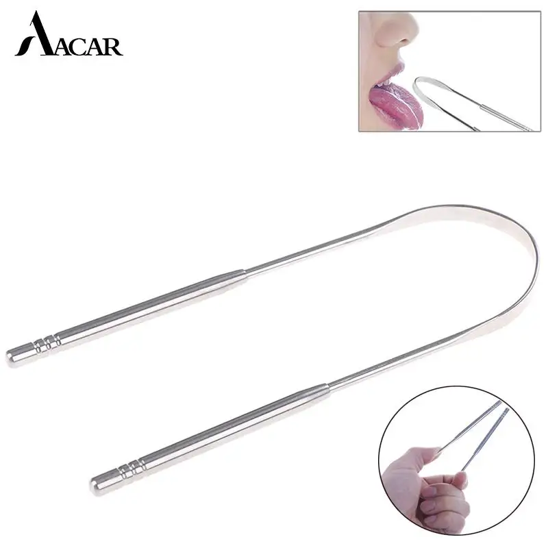 

High Quality Stainless Steel Tongue Scraper Cleaner Fresh Breath Cleaning Coated Tongue Toothbrush Oral Hygiene Care Tools