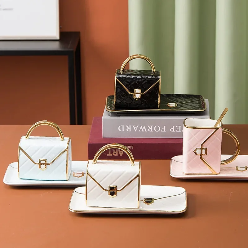 Handbag Coffee Cup Set - طقم كوب قهوة بتصميم حقيبة...