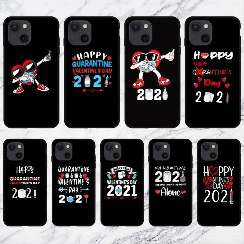 Чехол для iPhone 11 12 Mini 13 Pro XS Max X 8 7 6s Plus 5 SE XR с карантинным покрытием и надписью Happy