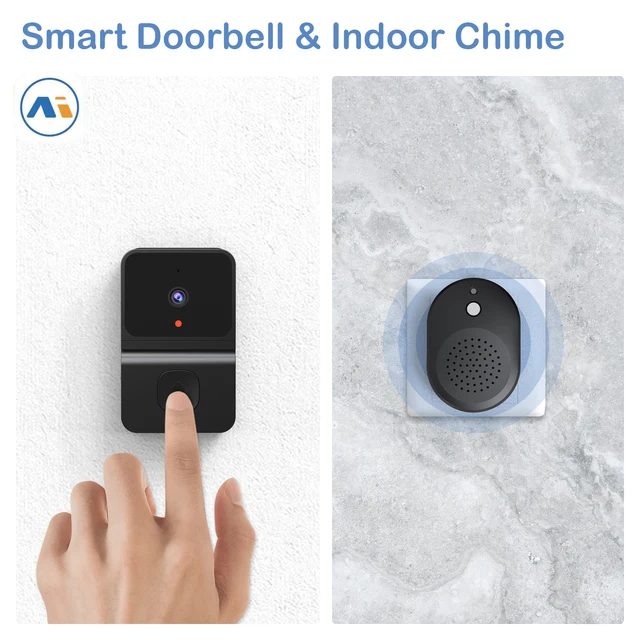 Wireless WiFi Video Doorbell Camera Phone Home Intercom System Door Viewer Night Vision Door Bell Camera Home Security Doorbell 4