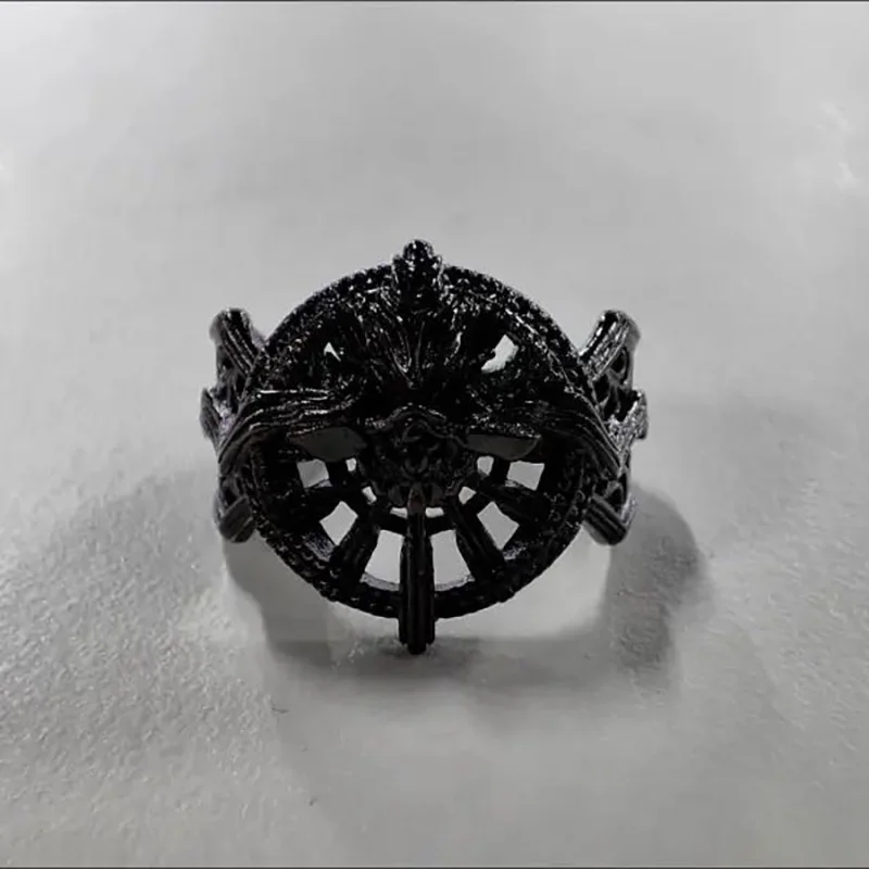 FF15 Final Fantasy XV Ring of the Lucii Opening Black Rings for Men Women Noctis Lucis Caelum Metal Rings Fans Cosplay Jewelry 3