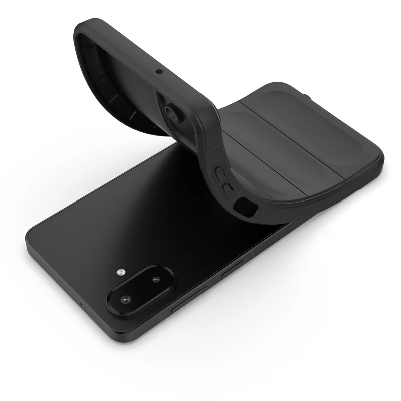 Durable Anti-Knock Soft TPU Silicone Full Back Cover in Black