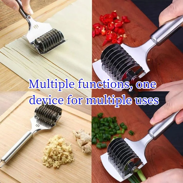 Multifunctional Stainless Steel Manual Noodle Cutter Vegetable Cutting Mold Kitchen Accessories Household Multi-purpose Gadget