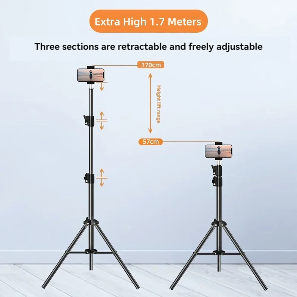 Photographic Lighting Tripod Aluminum Alloy Foldable Portable Light Stand Photography Camera Flash Mobile Phone Mount Brackets