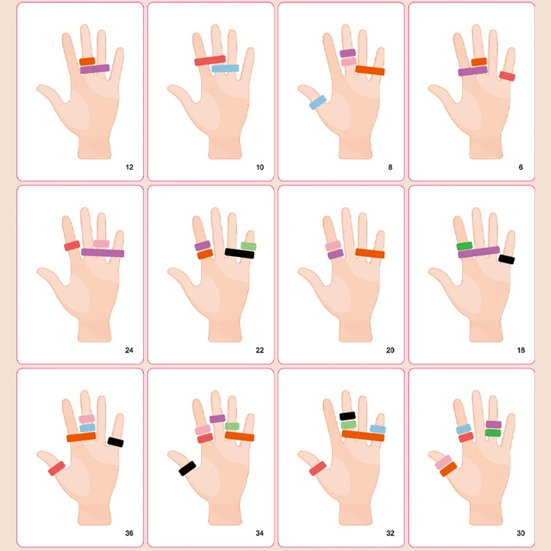 Early Educational Thinking Training Toy for Kids Fingers Ring Game with Elastic Bands and Bell Parent-child Interactive Games 4
