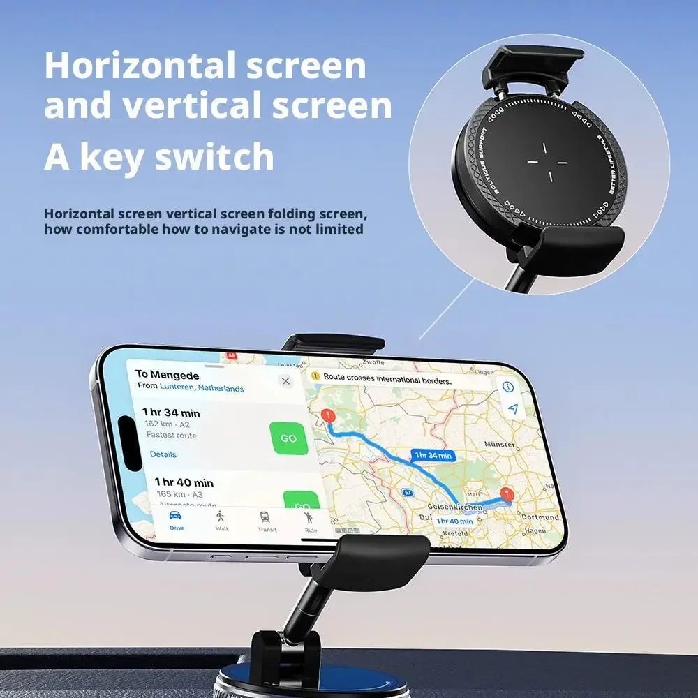 Magnetic Car Phone Holder with Auto-Tightening & Anti-Slip Features for Dashboard and Air Vent