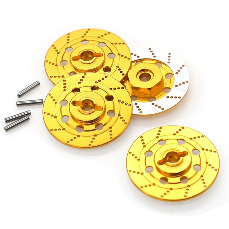 

20PCS Metal Brake Disc Wheel Rim Box Metal Hex Adapter 12Mm For 1/10 Sakura D4 On-Road Racing RC Car Parts,Gold