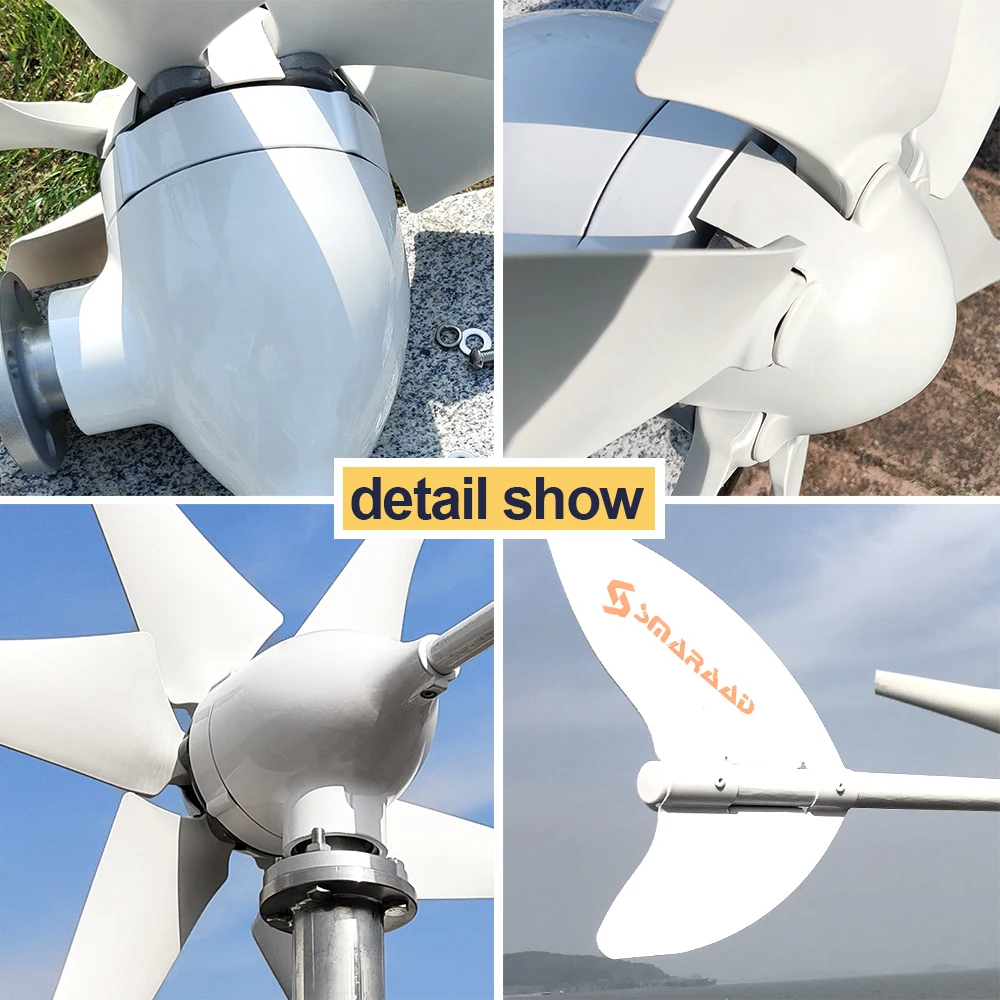 Didito China Factory Price Wind Turbine 1000W 12V 24V 48V Horizontal 6 Blades Windmill Generator For Home Use