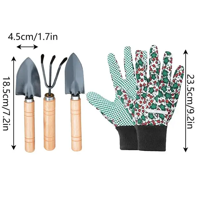 Kertészeti Szerszámkészlet 3Db Kézi Szerszámok Munkakesztyűvel Zamatos Készlet Tartalmazott Ásók Rake Lapát Ajándékokat Férfiak Számára - Image 6