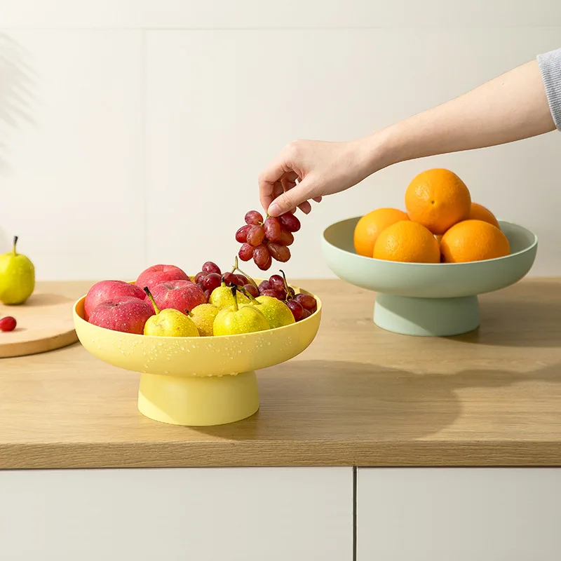 

Nordic PP Fruit Storage Rack Removable Bottom Drainer Basket Candy Plate Home Organizer Kitchen Tool for Vegetable Food Tray