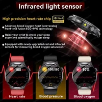 Nouvelle montre connectée ECG 2026 pour diagnostic précis, avec mesure de la graisse corporelle, de l'oxygène sanguin, de la tension artérielle, suivi de la santé et du sport, écran HD AMOLED, appels, pour hommes 4