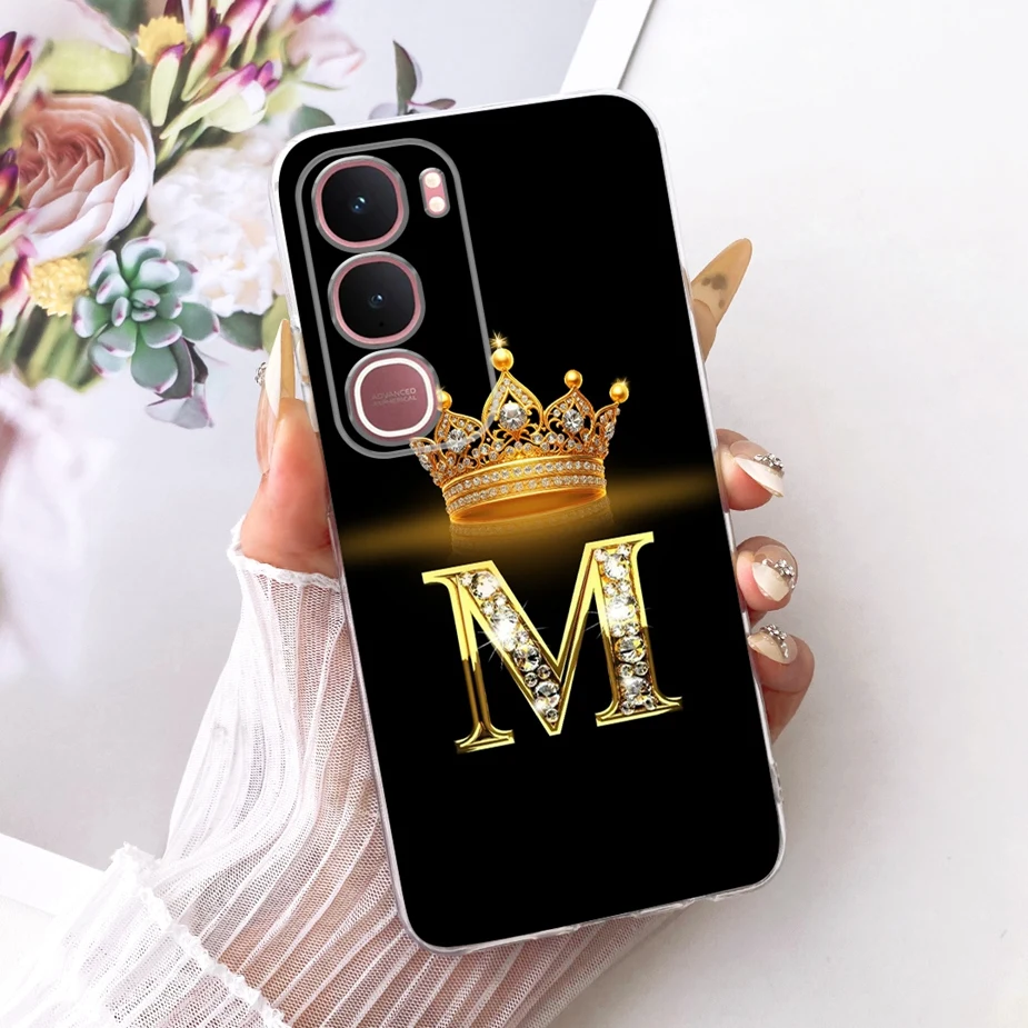 Crown Letters Soft Silicone Slim Phone Case - Elegant Design