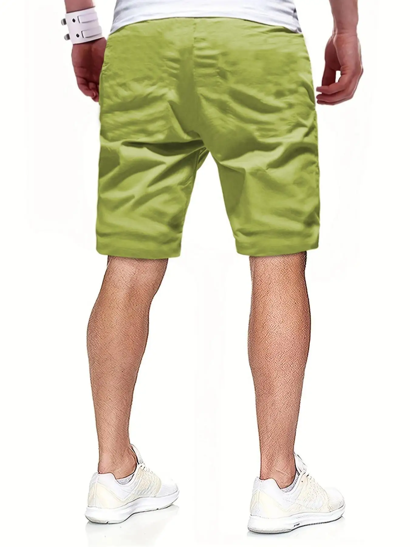 Neue Herren-Freizeitshorts, Bermuda-Shorts, Fitness-Jogging-Shorts, Vintage-Cargoshorts mit elastischem Bund – Detail 3