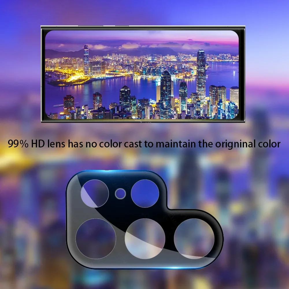 5-Pack 9H Tempered Glass Camera Screen Protectors - Rear Lens Cover