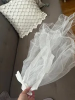 Real Image Bridal Prom Veils With Bow Vestido De Noiva Longo Wedding Veil Ivory White Veil With Free Comb - Image 2