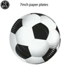 Soccer Theme Disposable Tableware Soccer Party Paper Plate Napkin Straws Cup Football Themed Birthday Party Decoration Supplies 2