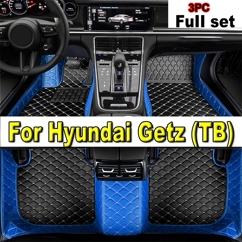 

Car Floor Mats For Hyundai Getz Prime Click Inokom TB 2002~2011 Rugs Luxury Mat Protective Pad Leather Carpets Car Accessories