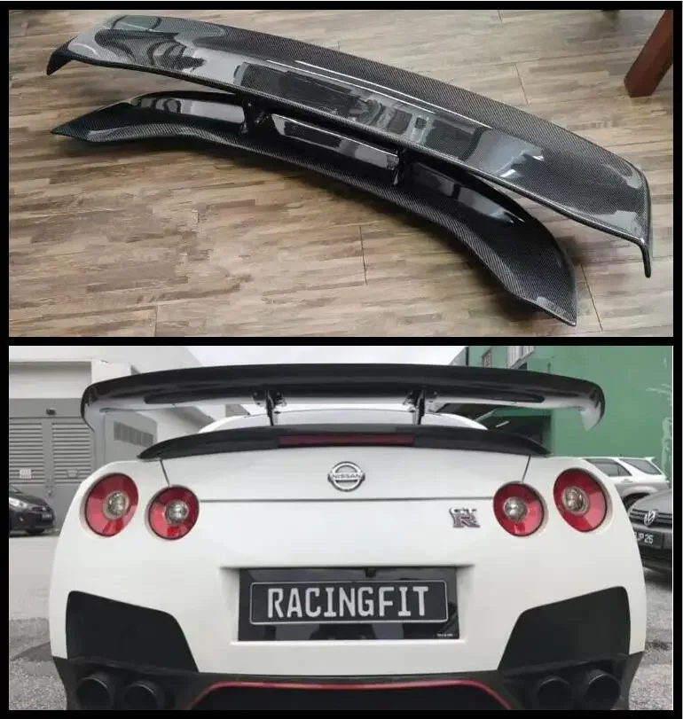 

VARIS GT STYLE REAL CARBON FIBER REAR LIP WING TRUNK LIP SPOILER For Nissan GTR R35 2008-2023