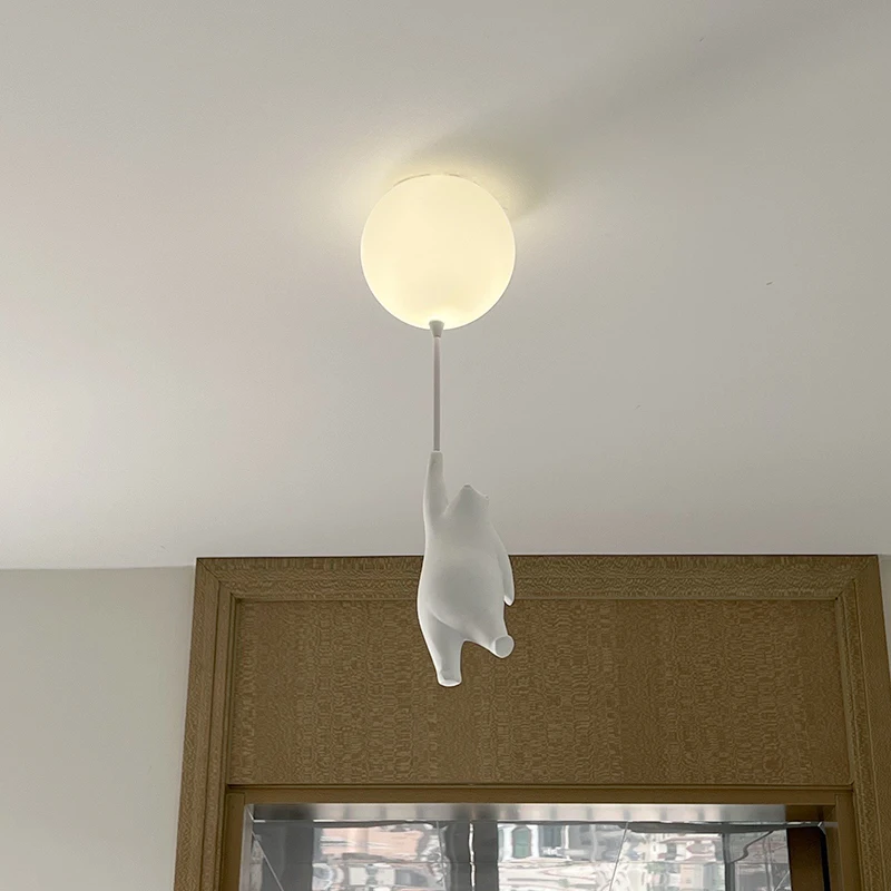 Bedroom Pendant Lights Children's Room Nursery Cartoon Bear Hanging Lamps For Ceiling Living Room Balloon Ceiling Chandelier pendant lights pendant lamp chandelier lighting vintage pendant lights
