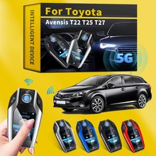 Dla Toyota Avensis T22 T25 T27 samochód zmodyfikowany inteligentny zdalny kluczyk ekran LCD ekran dla Keyless inteligentny klucz akcesoria samochodowe tanie tanio dostępna CN (pochodzenie) LCD Smart Car Key For Toyota 24 months About 150000 Hours Lock Unlock Car Boot Control Passive Keyless Eniry