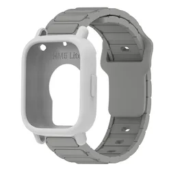Silicone Protective Case and Strap for Smartwatch - Hollow Out Design (Grey)