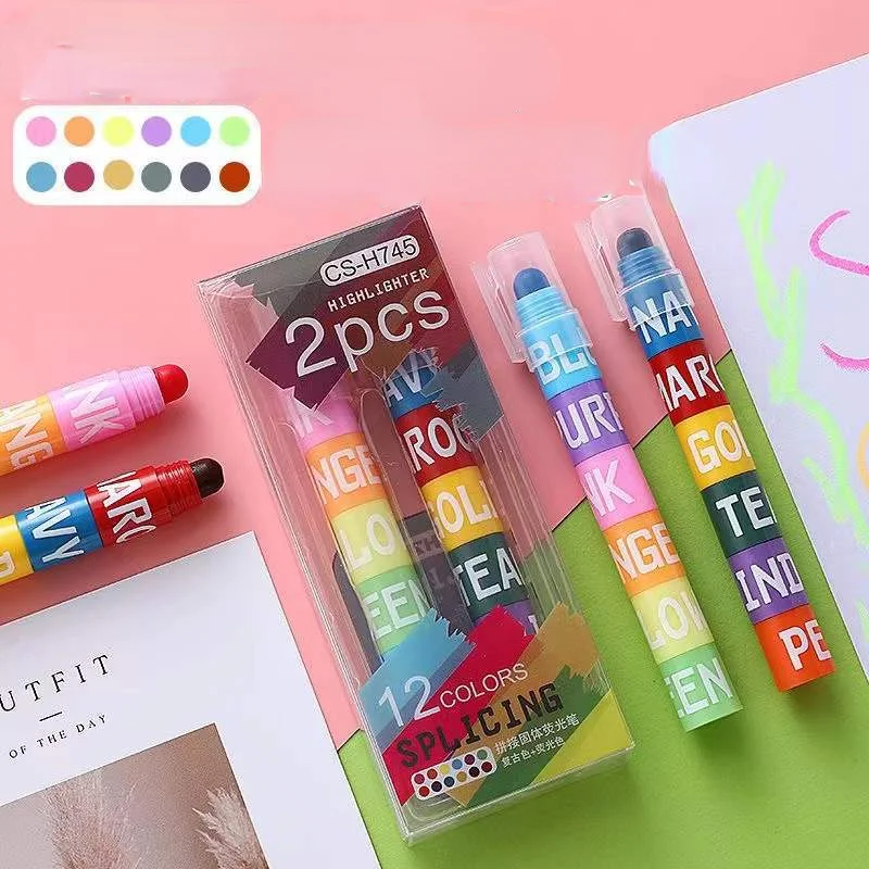 Oil Painting Sticks 6 In 1 Oil Painting Stick Professional Kids Splicing Block Graffiti Drawing Wax Caryon Colored Pencils Art School Supplies