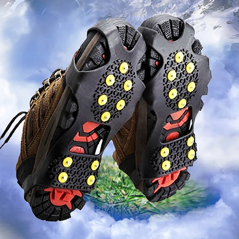 Sport Shoes Cover For Women Men Boots Cover 10-Stud Snow Ice Claw Climbing Anti Slip Spikes Grips Crampon Cleats ice gripper spike climbing crampons