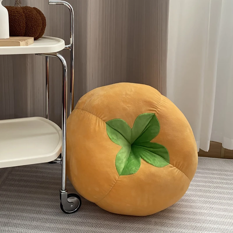 45cm Vegetable Plush Stuffed Pillow Soft Mushroom Tomato Persimmon Round Seat Cushion Sofa Chair Floor Decor Plushie Peluche 5