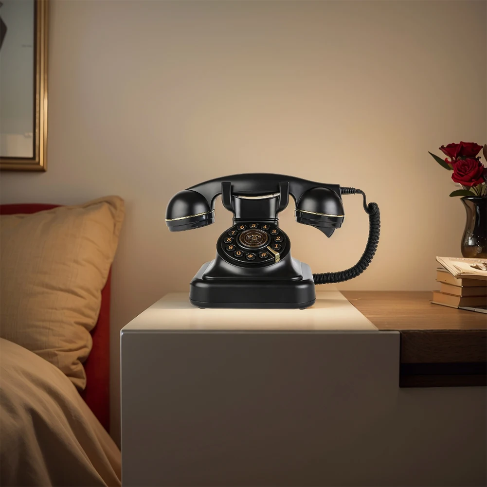 Description Picture 5 of itemVintage Landline Telephone Antique Corded Desk Dial Phone for Wedding Party Birthday Antique Retro Home Decoration Dropshipping