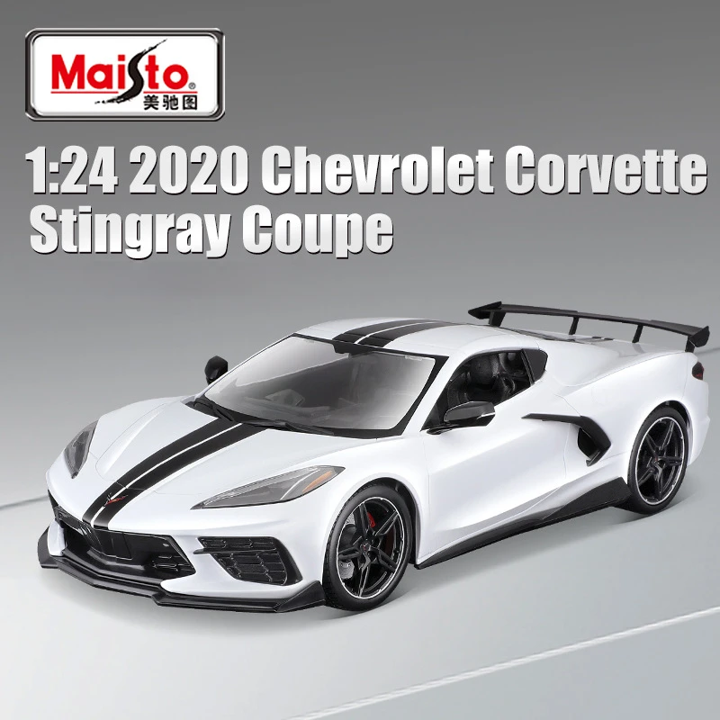 

Maisto 1: 24 2020 Chevrolet Corvette White Alloy Simulation Car Model Realistic Design Decoration Collection Toy Festival Gifts