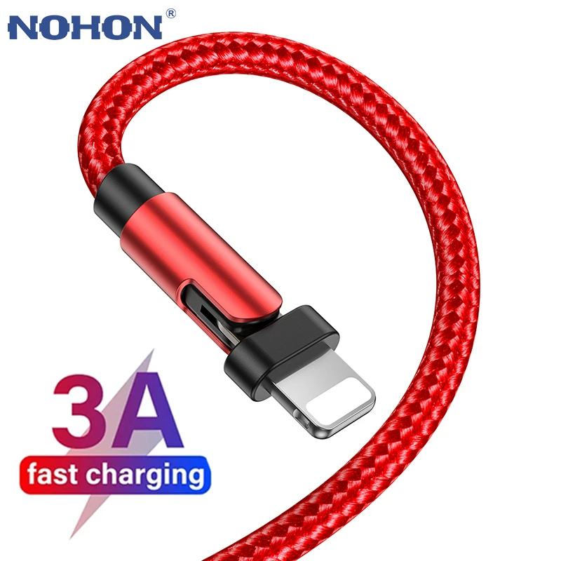 180 Degree Rotate Fast Charging USB Charger Cable For iPhone 14 13 12