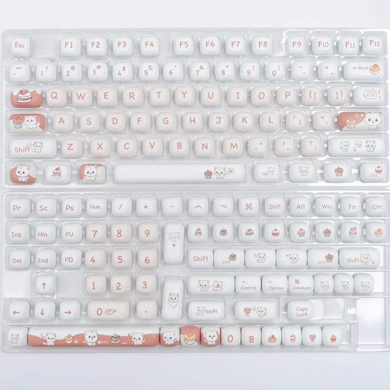 Kawaii Sweet Cat Dessert Mog Profile Keycaps (140 Keys)