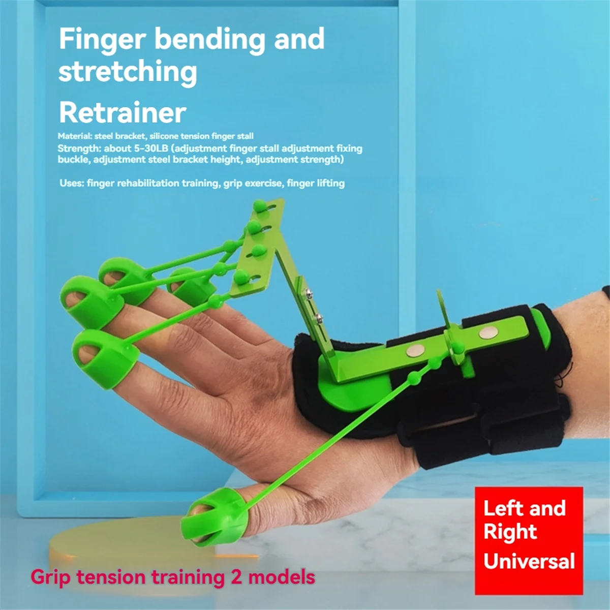 BAAU Hand Finger Grip Forearm Grip Strength Muscle Recovery Workout Gripper Fitness Gym Exerciser Hand Trainer Rehabilitation