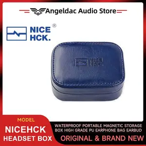 NiceHCK Waterproof Portable Magnetic Headset Storage Box High Grade PU Earphone Bag Earbud Case Accessory For MK3 Lofty Topguy